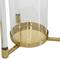 Gold Stainless Steel Contemporary Lantern, 23" x 11" x 11"